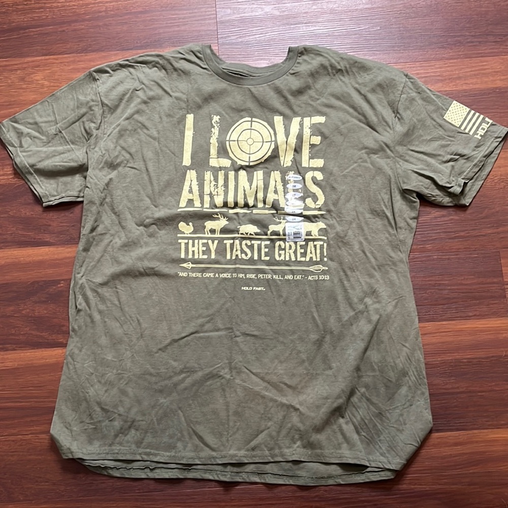 Hold fast, I live animals, they taste great, green, multiple sizes, new with tag